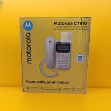 Motorola Corded Telephone w/ Answering Machine  Call Blocking-minor Box Ware