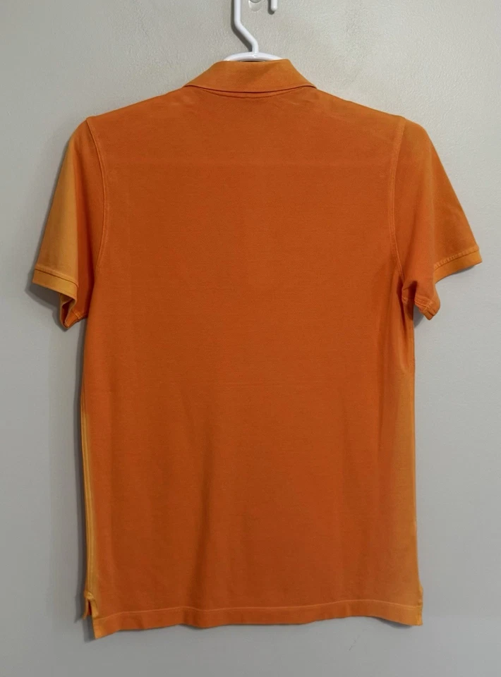Camisa polo masculina Kiton Napoli XL (54) laranja algodão feita na Itália *Leia* - Imagem 3 de 4