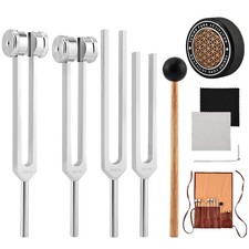 Tuning Forks for Healing Set - 4 Precision Tuned 128Hz, 136Hz, 256Hz, 384Hz