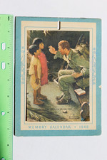 Vintage 1946 MEMORY CALENDAR, Norman Rockwell