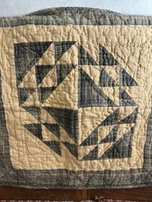 Primitive Tea Stained Quilt Block Farmhouse