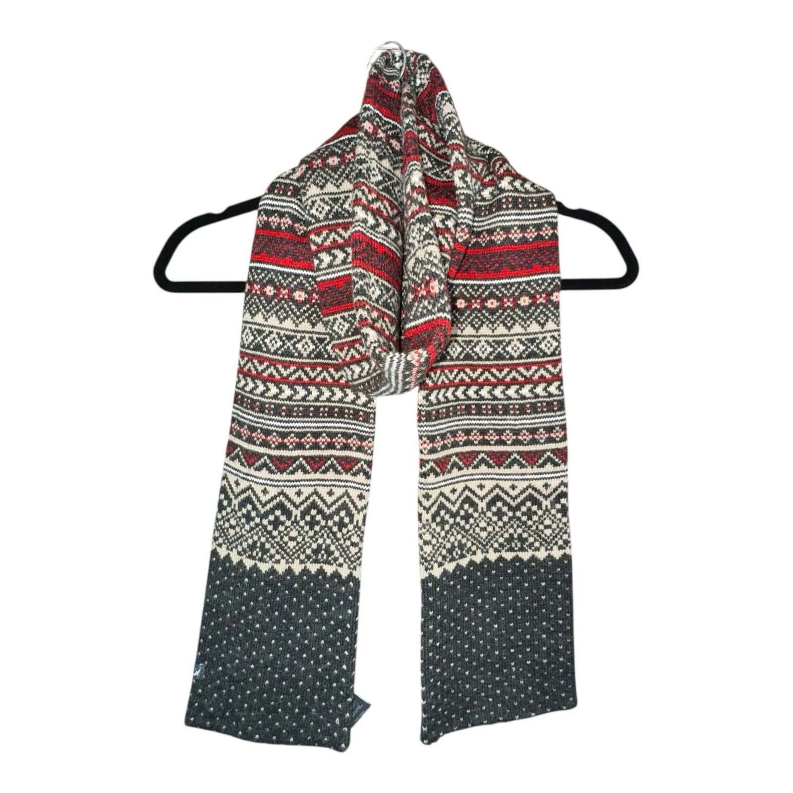 Eddie Bauer Fair Isle Winter Double Sided Pattern Scarf Long