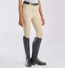 Piper Evolution Breeches Smartpak 32R NWT! High Rise Knee Patch Riding Pants Tan