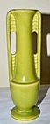 Vintage Shawnee Pottery #1178 Art Deco Double Handle Bud Vase, Avacado Green