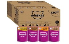 WHISKAS - 7+ Senior Wet Cat Food Pouches - 120 x 85 g - In Jelly - Bulk Cat Food 3.92 per kilo