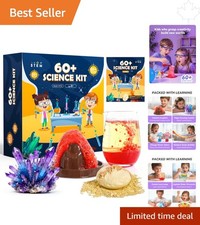 Ultimate 60 Science Experiment Kit for Curious Kids 8 , Fun Learning Gift