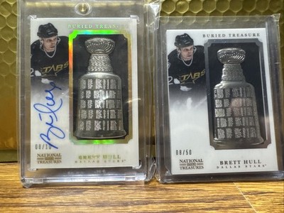 2014 Brett Hull Panni National Treasures Hockey Buried Treasure Auto 8/10 & 8/50