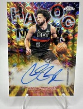 2025-26 Topps Chrome Update Cade Cunningham Havoc Marks Gold Geometric Auto /50