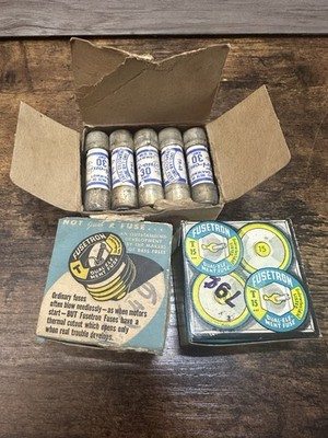 Vintage Fuse Lot Shawmut Trionic TR30 Buss Fusetron T15 T30 NOS Boxes￼