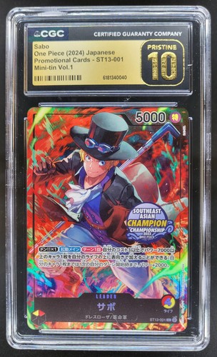 2024 ONE PIECE JP SABO PROMO MINI-TIN ST13-001 CGC 10 PRISTINE Y PT