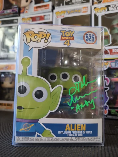 Funko Pop Toy Story Alien#525 signed by John Morris SWAU COA 