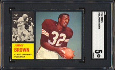 1962 Topps #28 Jim Brown SGC 5 CENTERED