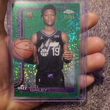 2025-26 Topps Chrome Ace Bailey Green Speckle Rookie Variation /99