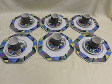 Rosenthal Studio Linie Scenario Metropol 6 Espressotassen + 6 Untert. + 6 Teller