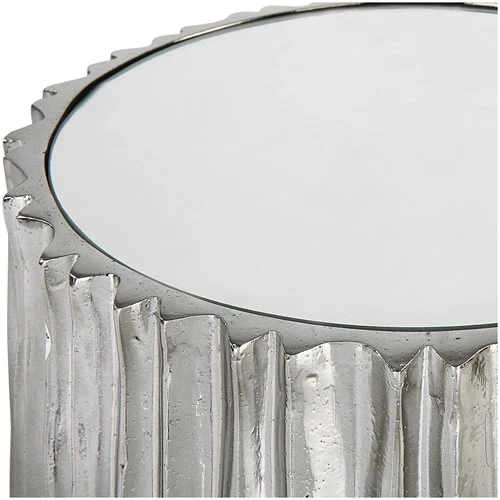 Uttermost 22950 Echo 11"W MDF and Resin Accent Table - Nickel - Picture 5 of 7