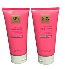  2 Spa Luxury Moisturize Shave Cream /Shea Butter Aloe. Pomegranate Raspberry.