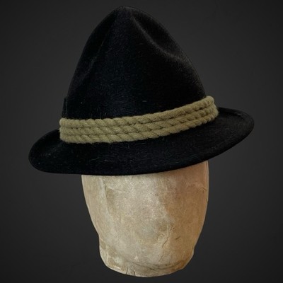 Vintage Herren Hut Fedora Trilby Dolomitenhut UK 7 EU 57 US 7 1/8 Tiroler Bayrisch
