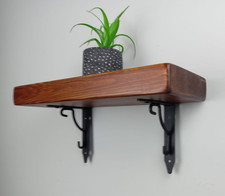 Floating Rustic Handmade Solid Wood Shelf  6" Deep With Free C2 Brackets