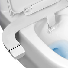 Slim Bidet Attachment Dual Nozzle Toilet Seat Sprayer Non-Electric Self Cleaning