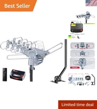 WA-2608 Amplified Outdoor TV Antenna – 150 Mile Range, Motorized & 2 Outputs