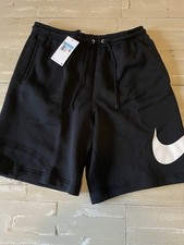 Pantalón corto para hombre Nike Essential Club Swoosh gráfico negro FN3906-010 MEDIANO