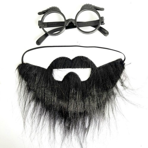 2 Sets Funny Costume Eyewear Decorative Fake Man Beard Beards for Costumes - Picture 11 of 12