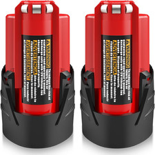 2 Pack 12V 4000Mah Lithium-Ion Replacement for Milwaukee 12V Battery Compatible