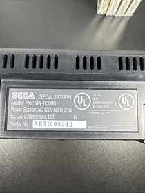 Sega Saturn MK-80000 Video Game Console Bundle with 2 Controllers (4) Games