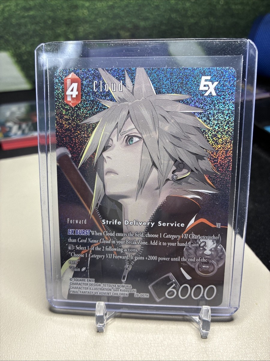 fftcg ファイナルファンタジーtcg　フルアートホイル　クラウド28-007 Final Fantasy TCG Dreamlike Oceans Cloud EX 28-007H Full Art Foil