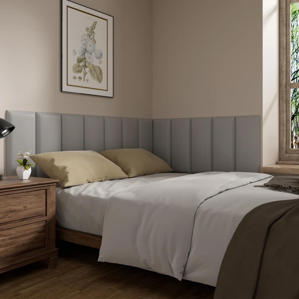 Cabeceros Panel de Pared para Completo, Queen y King - - Sartén Tapizada 3D Adhesiva... Foto 2 de 4