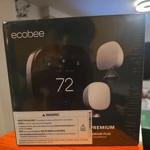 Brand-New: ecobee Smart Thermostat Premium Plus Pack (Includes 2 SmartSensors)
