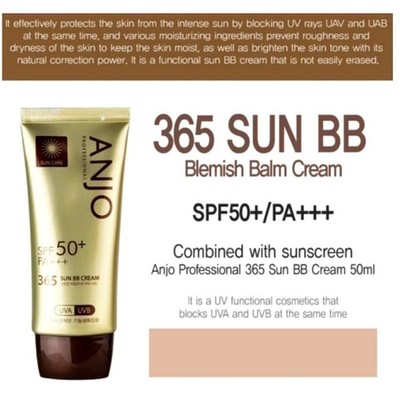 ANJO Professional 365 Sun Cream Orignal SPF50+ PA+++ 70g & Sun BB Cream 50g