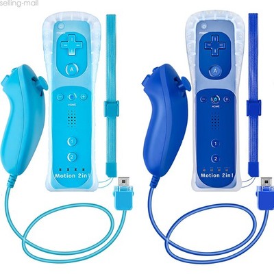 2 IN 1 Motion Plus Wii Remote with Wii Nunchuk Set Controller for Wii Wii U