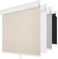 Cordless Blackout Roller Shades for Windows, Thermal Insulated UV Protection