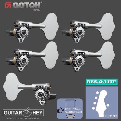 NEW Gotoh GRL510C-12 Bass 5-String L4+R1 11/16'' Tuners Clover Key 4x1 - CHROME