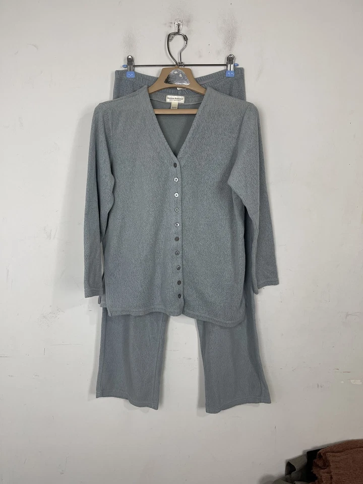 Conjunto de pijama de salón Banana Republic Intimates gris texturizado para mujer S Foto 2 de 4