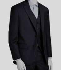 Michael Kors Men's Black Wool Stretch Jacket Pants 2 Piece Suit Size 42S 36W 32L