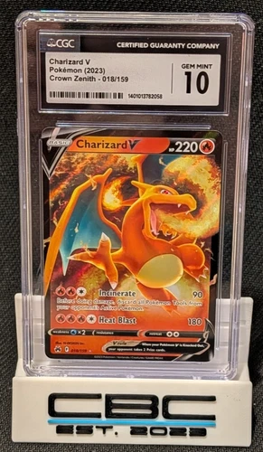 2023 Pokemon Crown Zenith Charizard V 018/159 CGC 10 Gem Mint