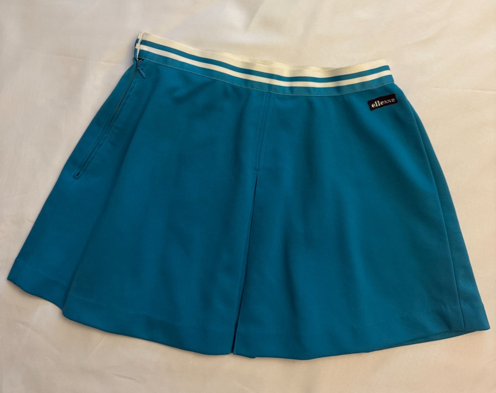 Vintage Ellesse Blue Pleated Tennis Mini Skirt Made in Italy Women's Retro image 2