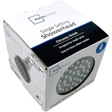 Single Setting Shower Head in Chrome with Rub-Clean Nozzles