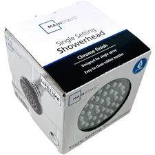 Single Setting Shower Head in Chrome with Rub-Clean Nozzles