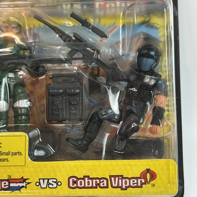 #ad 2002 Hasbro GI Joe vs Cobra Viper And Mirage 2 Pack Rare Repaint Blue Viper MOC $38.83