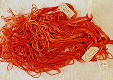 Needlepoint Embroidery Thread Collection Lot of 19 Orange Sparta O.O.E. Rayon