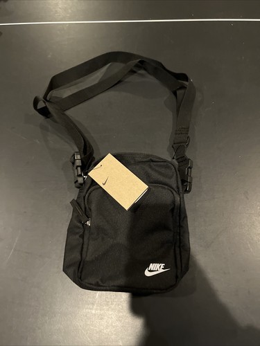 Nike Heritage Tote 2.0 Crossbody Festival Shoulder Bag - Black / White Swoosh