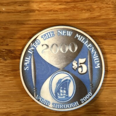Holland America Line Cruises $5 Sail Into the New Millenium 2000 Casino Chip