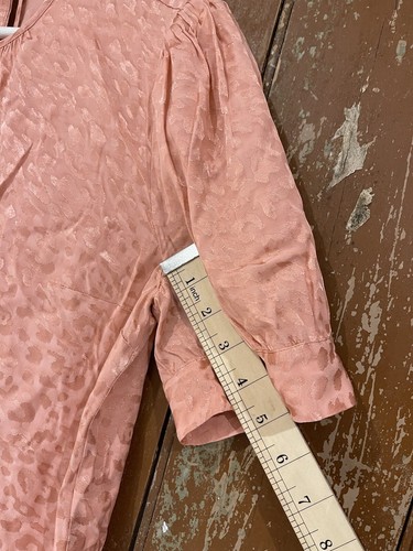 Michael Kors Blouse Top Women's Size Medium Pink Short Sleeve Round Neck - Picture 8 of 16