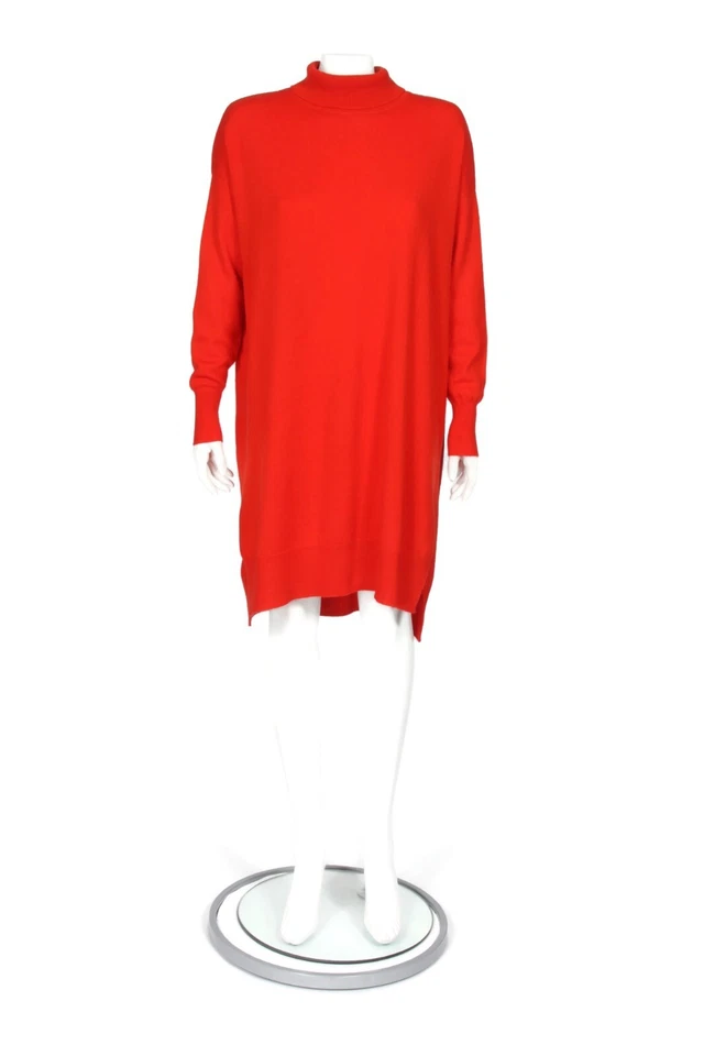 DEMYLEE 100% кашемир красный водолазка откат свитер платье размер XS /174 - Изображение 2 из 4