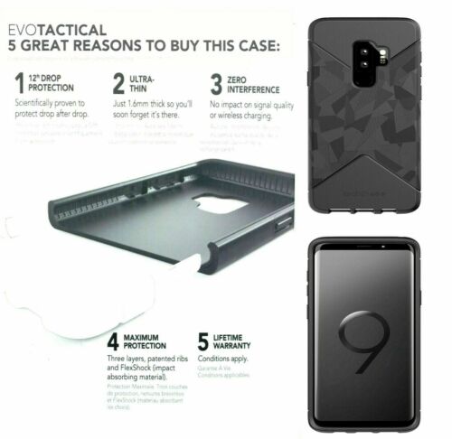 SAMSUNG GALAXY *S9 PLUS* BLACK CAMO PHONE CASE ULTRA THIN 12 FT DROP PROTECTION - Picture 2 of 3