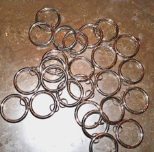 SET OF 25  RESTORATION HARDWARE RH Large POL NICKLE 2" Curtain Round Rings