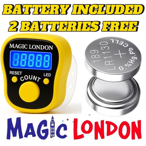 Contatore di conteggio delle dita a LED con 2 batterie extra senza - Clicker digitale - Foto 11 di 14